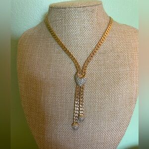 Stunning D’Orlan Gold Necklace with Heart Detail